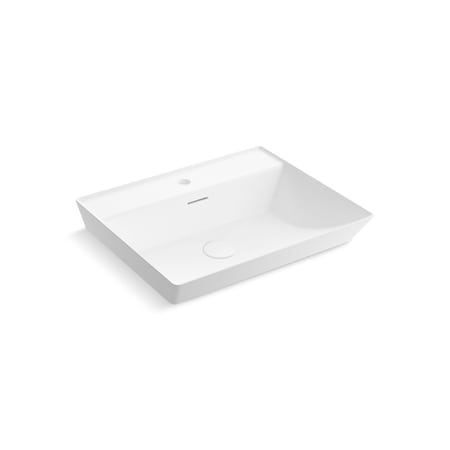 Kohler Brazn Rectangle Vessel W/ Faucet Deck White 21059-1-0